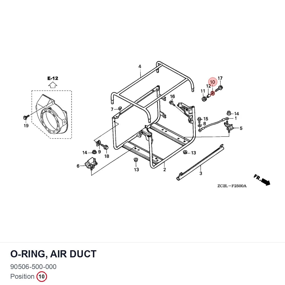 O-ring, air duct