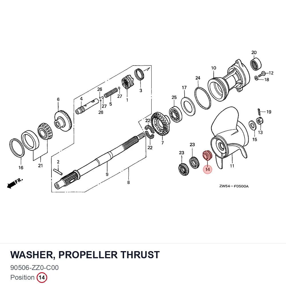 WASHER, PROPELLER THRUST