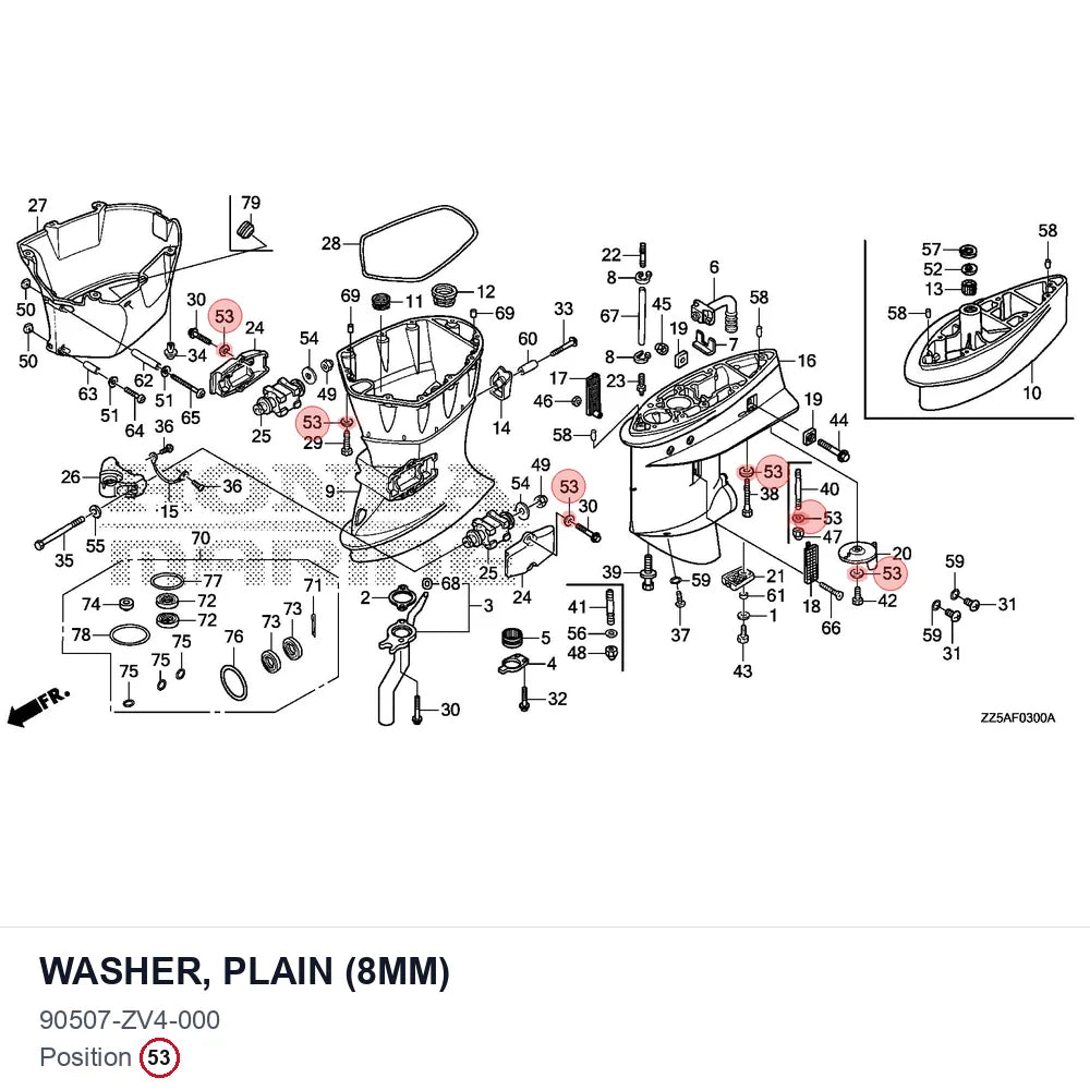 WASHER, PLAIN (8MM)