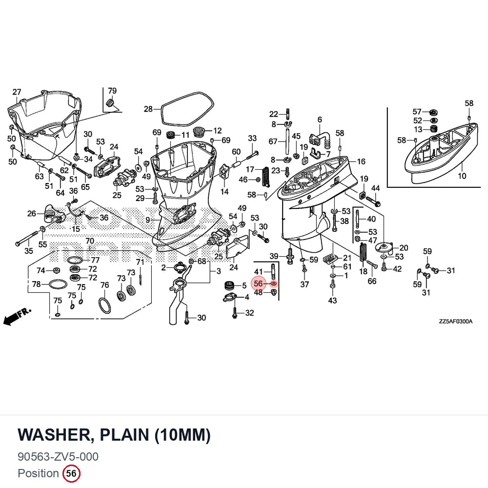 WASHER, PLAIN (10MM)