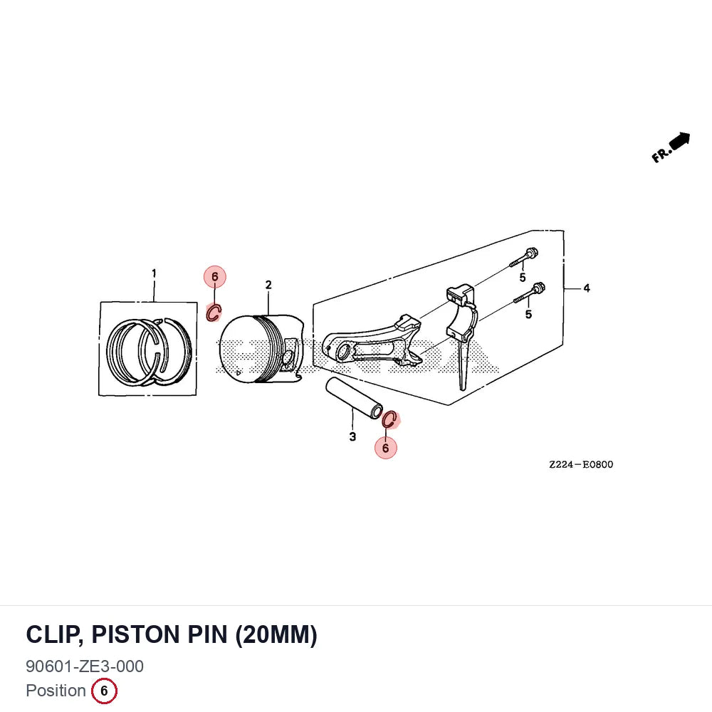CLIP, PISTON PIN (20MM)