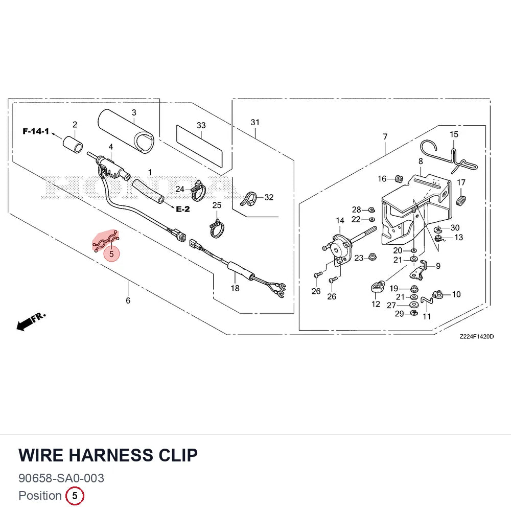 Wire harness clip