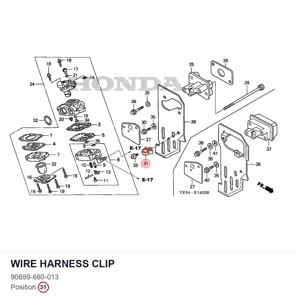 Wire harness clip