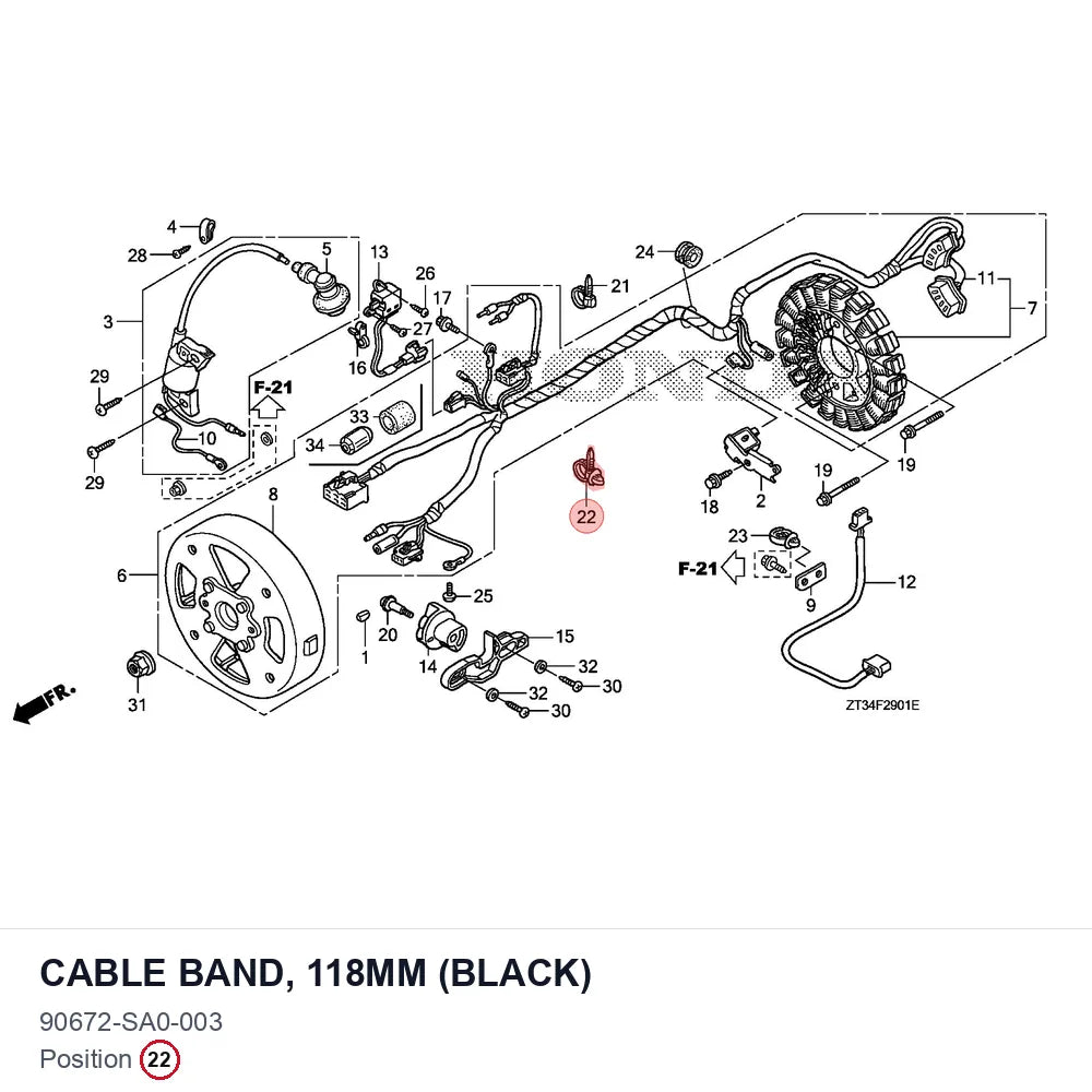 Cable Band, 118mm (Black)