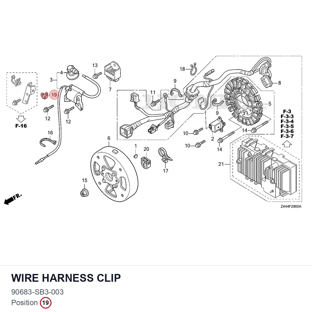 Wire harness clip