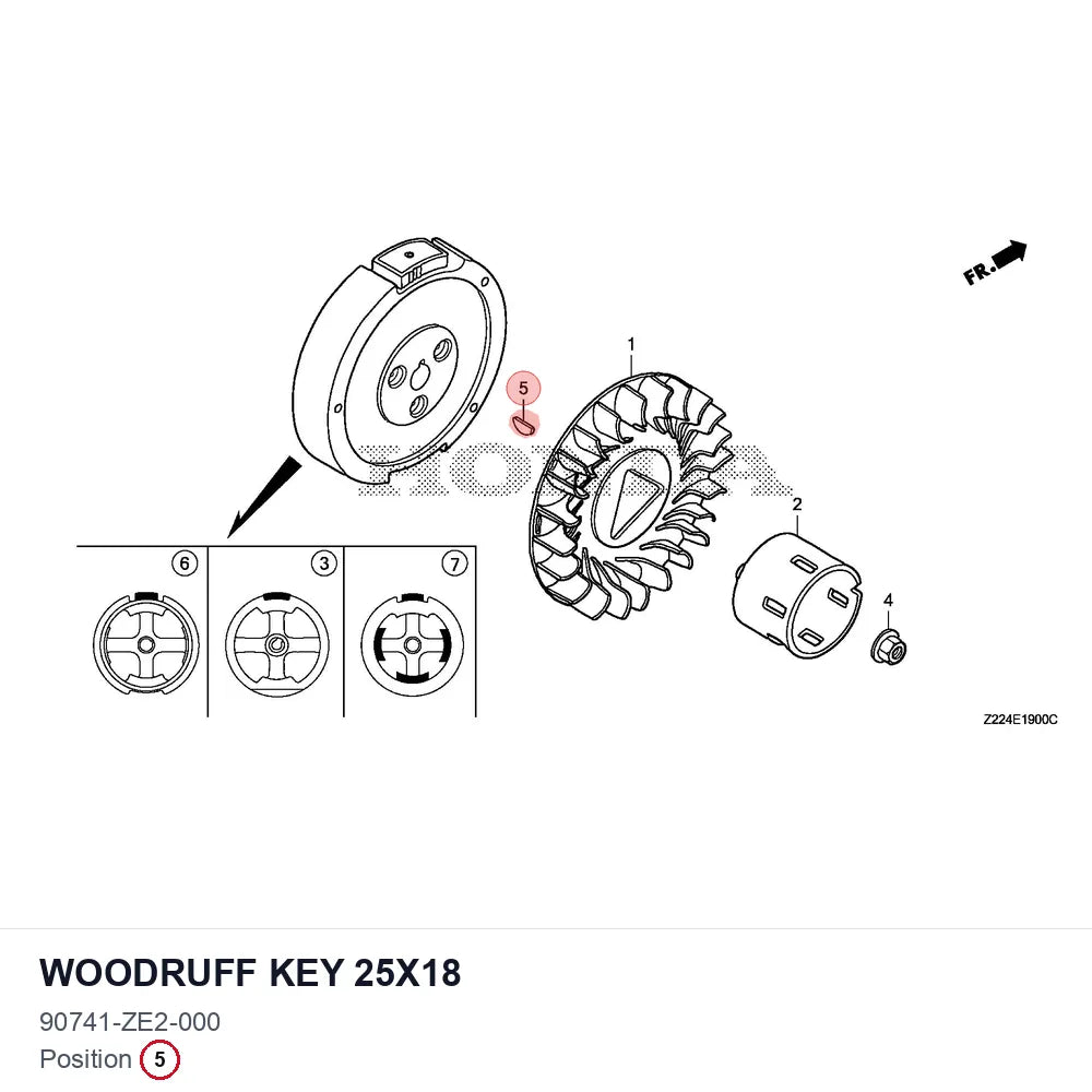 Woodruff Key 25X18