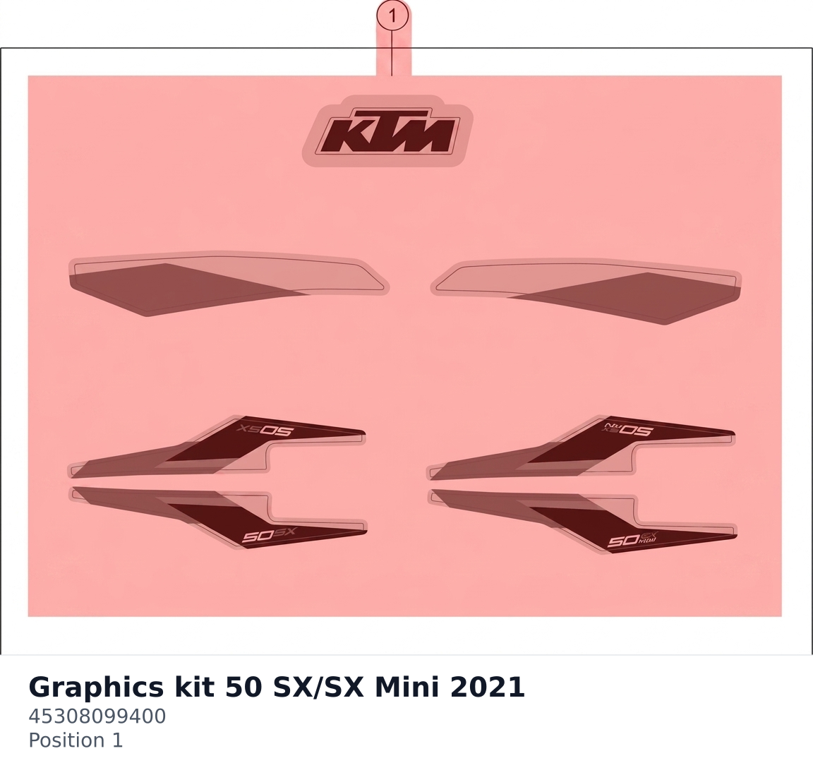 Diagram preview: Graphics kit 50 SX/SX Mini 2021 (45308099400)