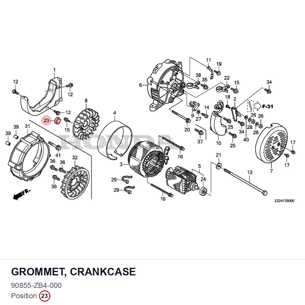 GROMMET, CRANKCASE