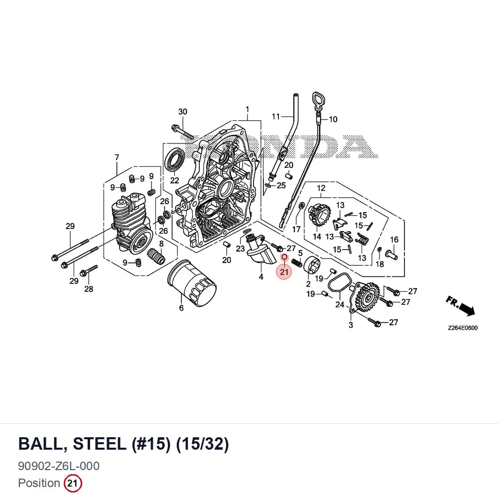 BALL, STEEL (#15) (15/32)