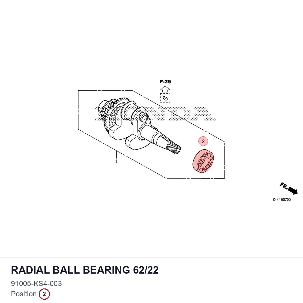 Radial ball bearing 62/22