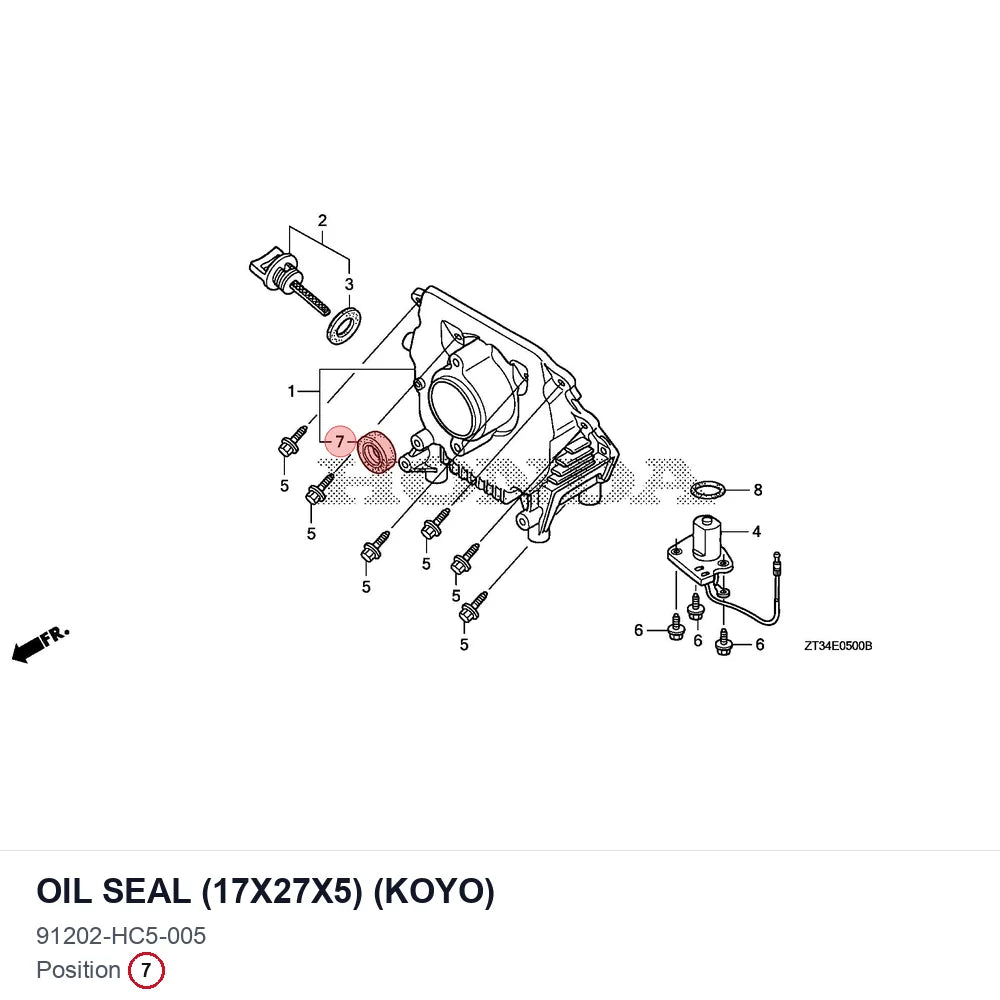 OIL SEAL (17X27X5) (KOYO)