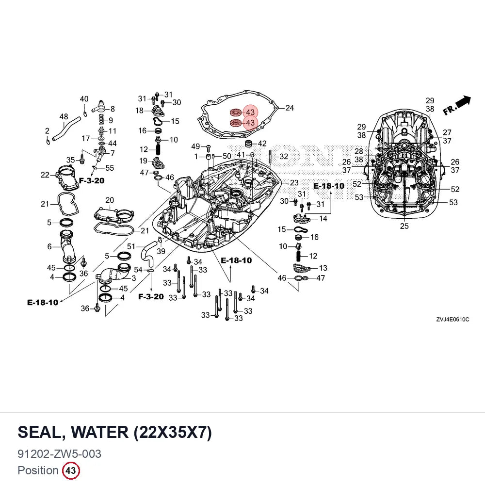 SEAL, WATER (22X35X7)