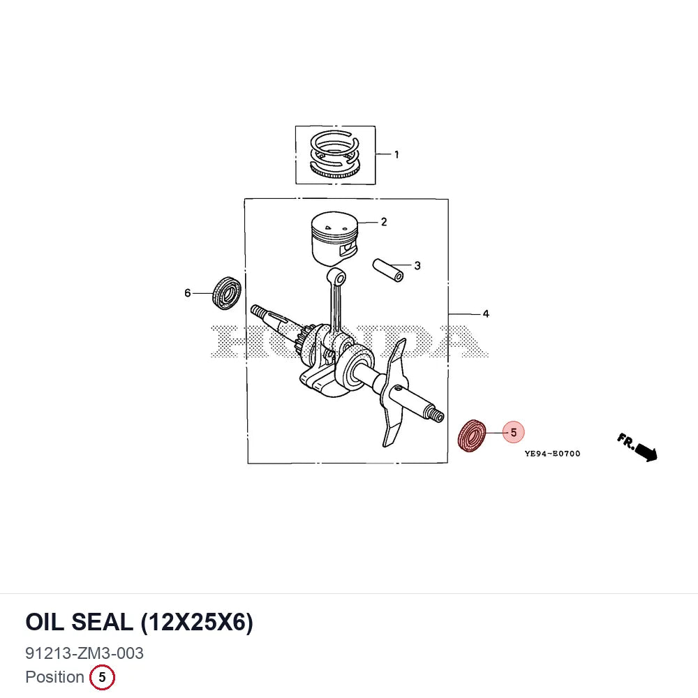 OIL SEAL (12X25X6)