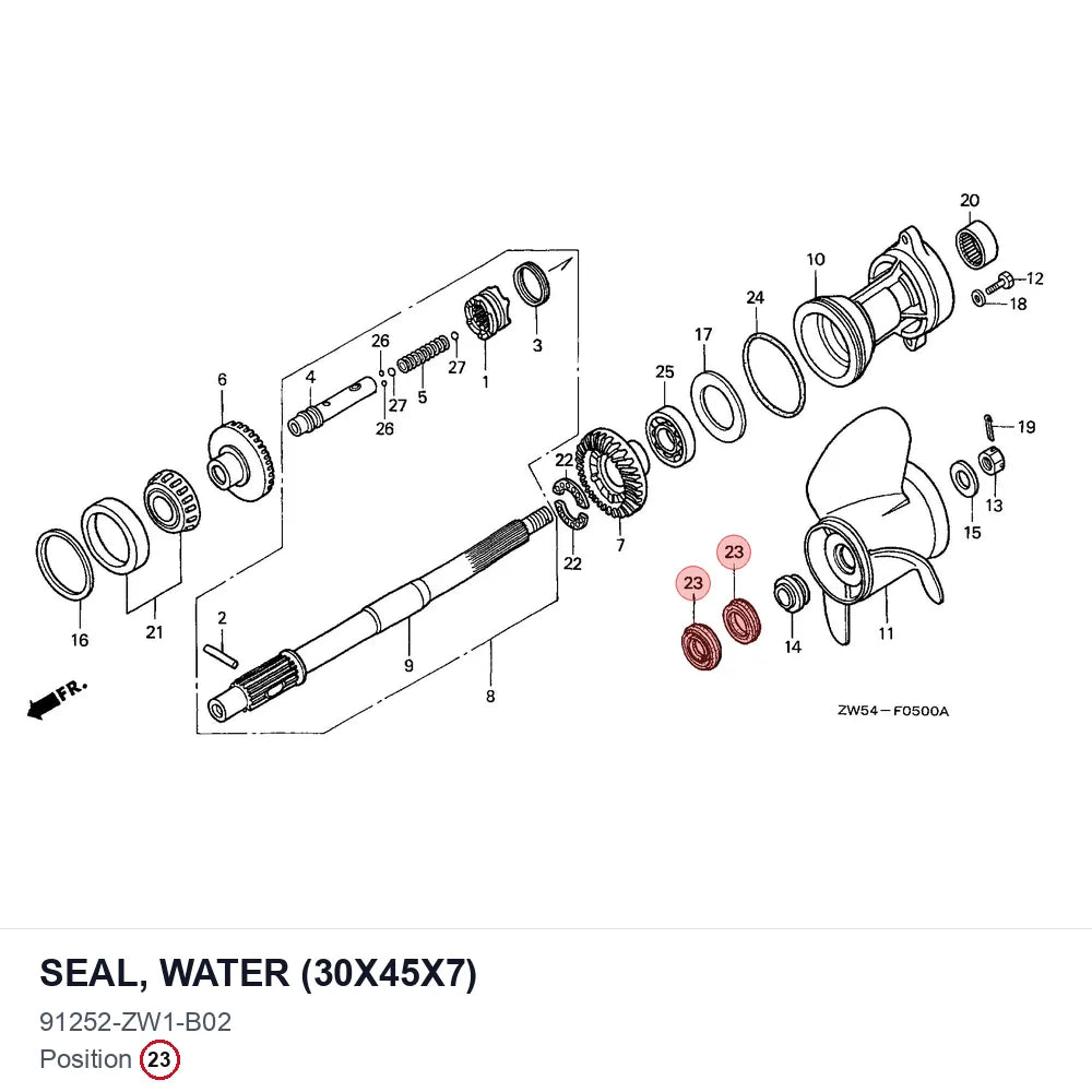 SEAL, WATER (30X45X7)