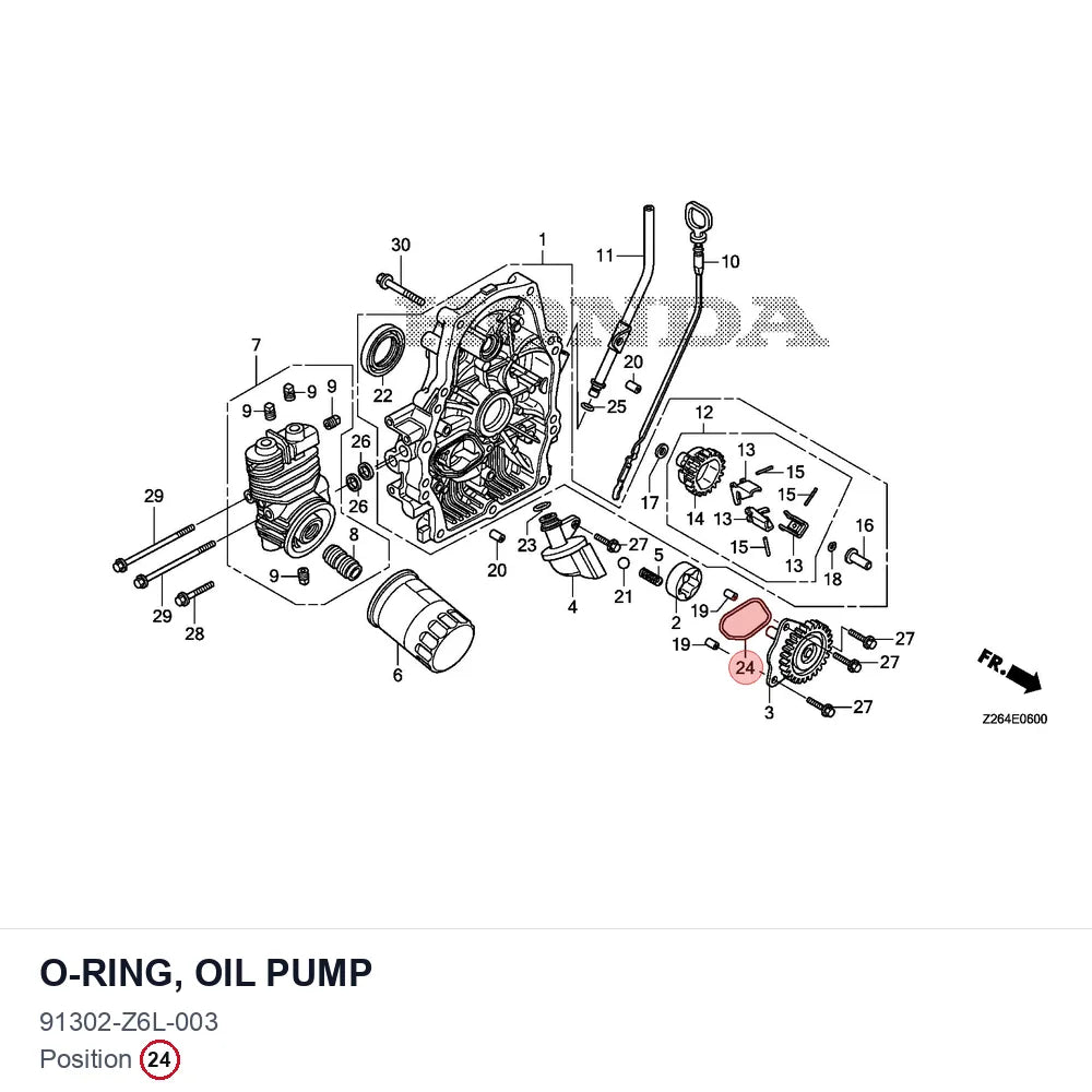O-RING, OIL PUMP
