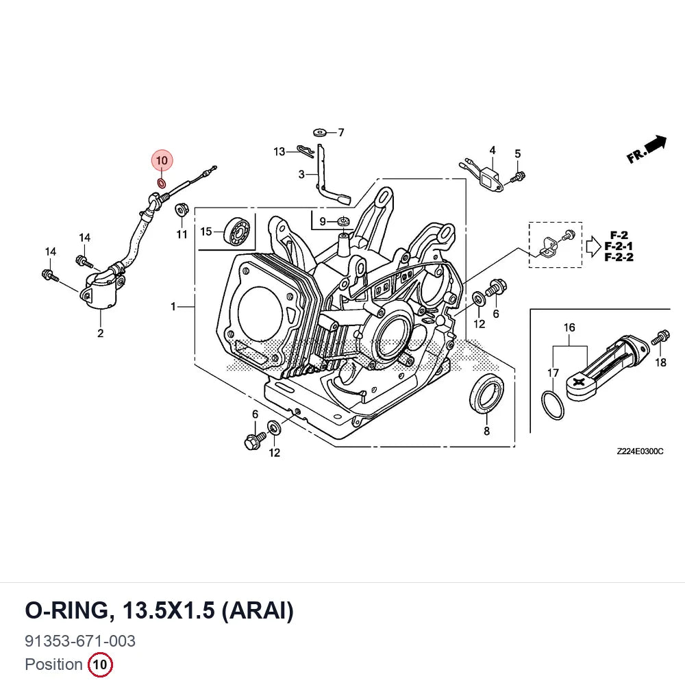 O-RING, 13.5X1.5 (ARAI)