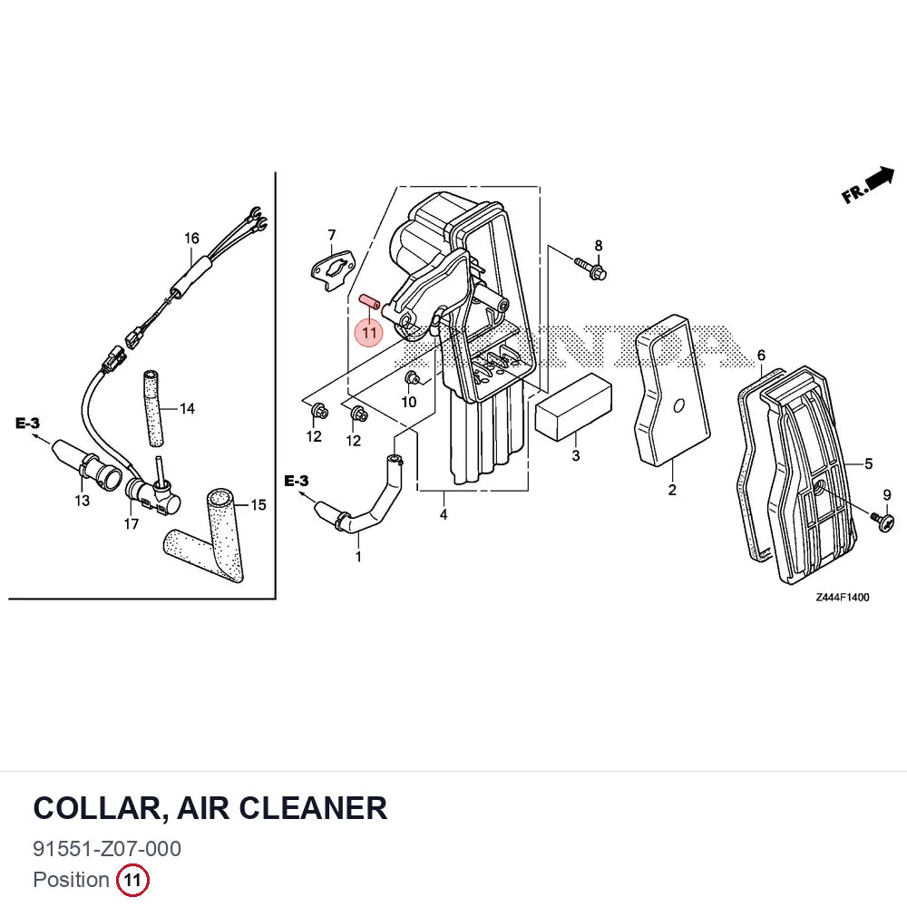 COLLAR, AIR CLEANER