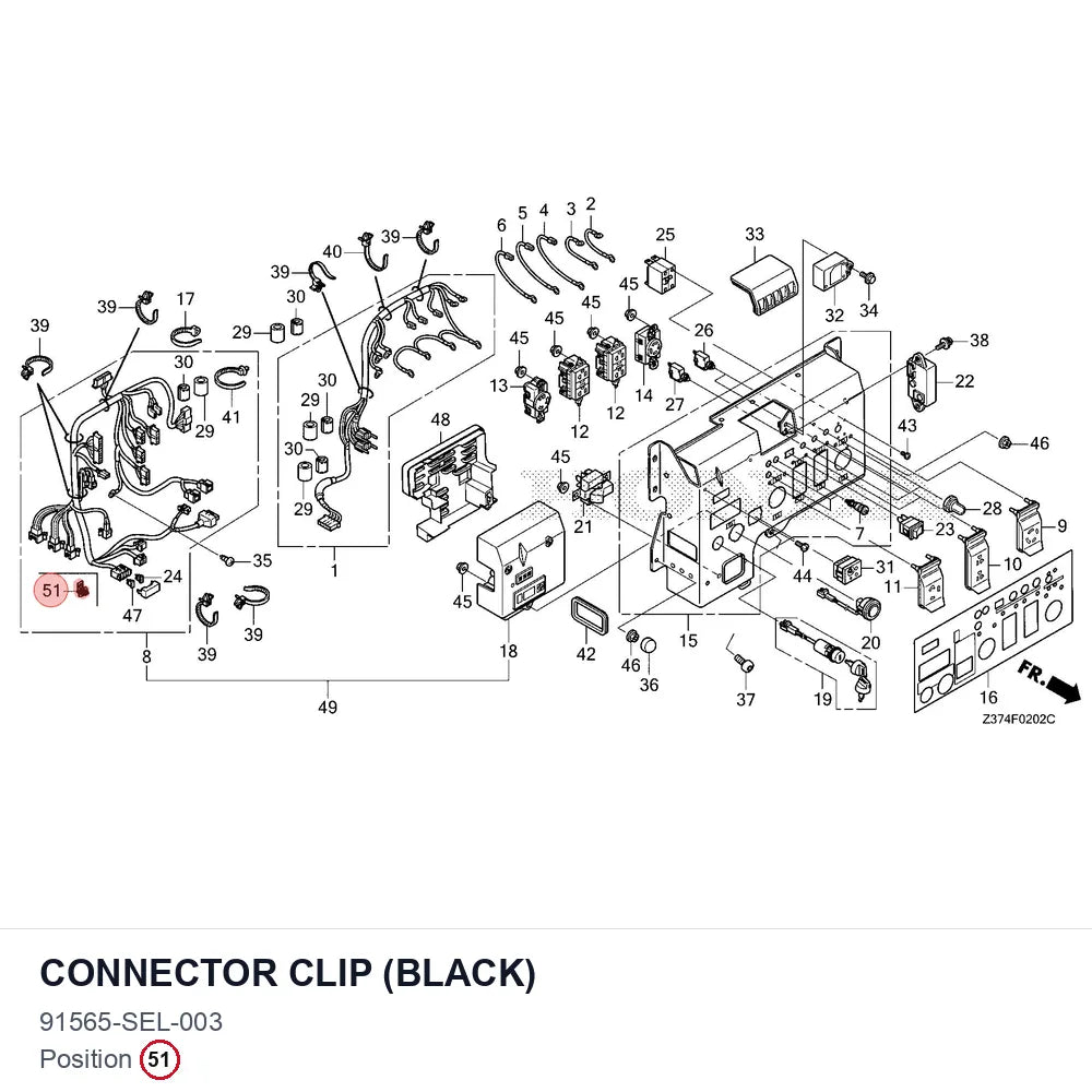 Connector clip (black)