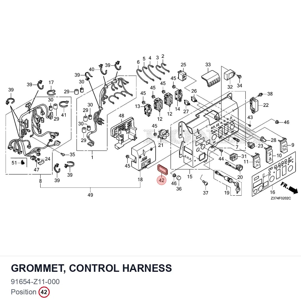 GROMMET, CONTROL HARNESS