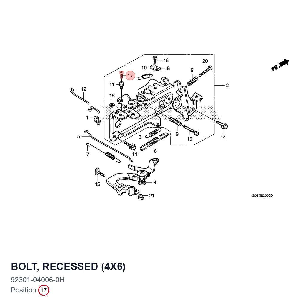 BOLT, RECESSED (4X6)