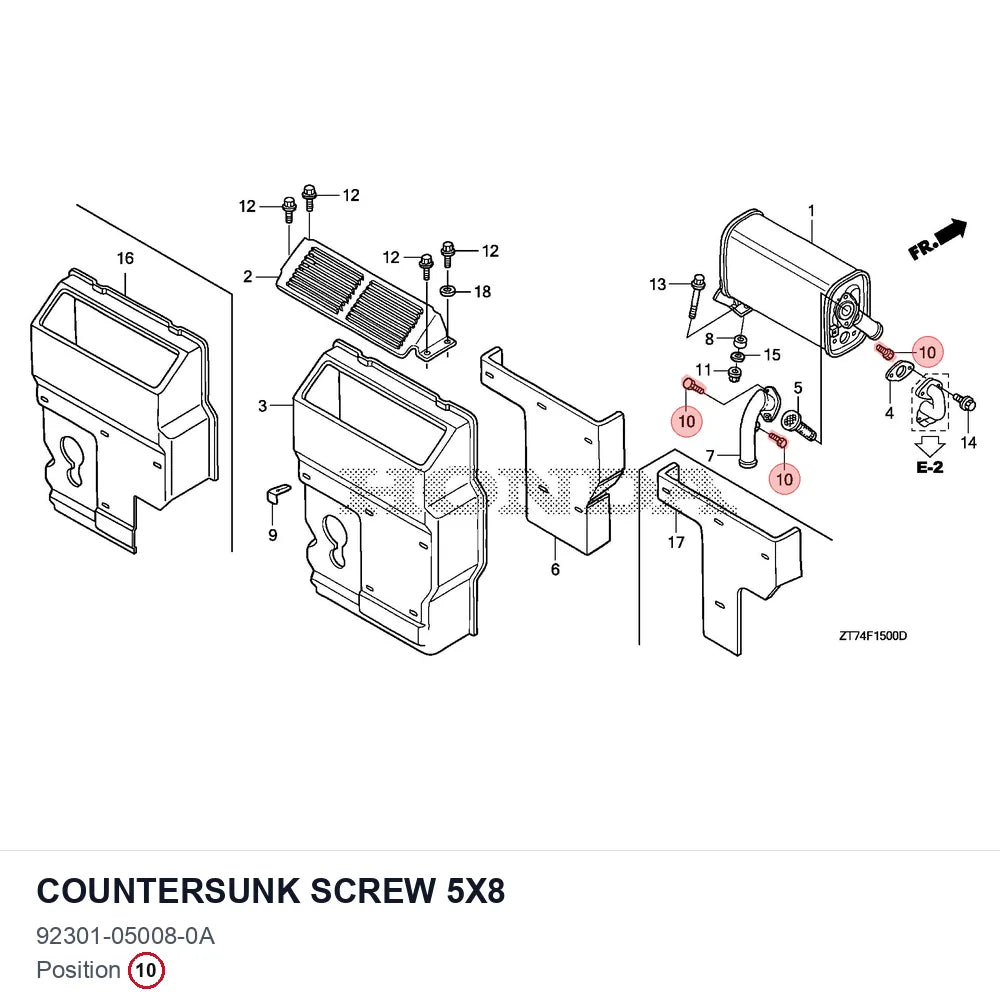 Countersunk screw 5x8