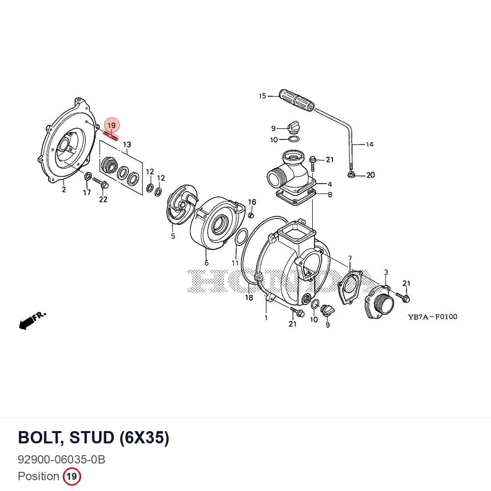 BOLT, STUD (6X35)