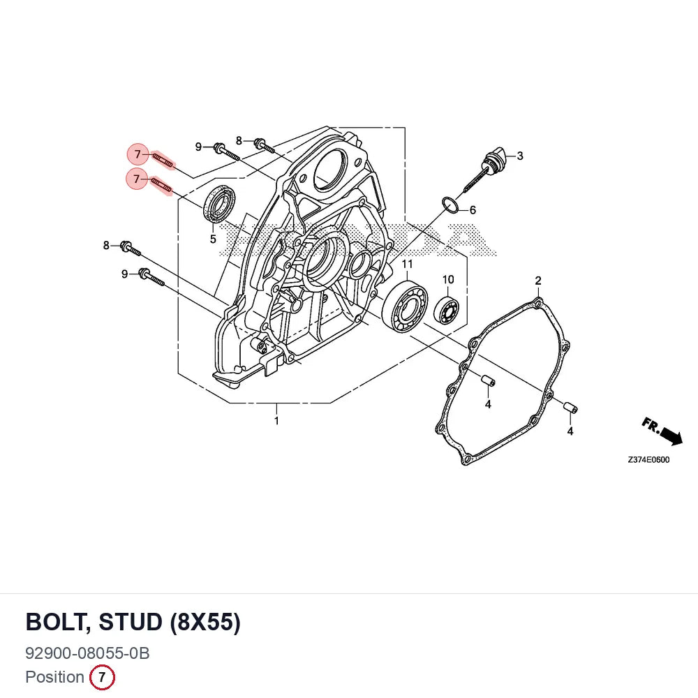 BOLT, STUD (8X55)