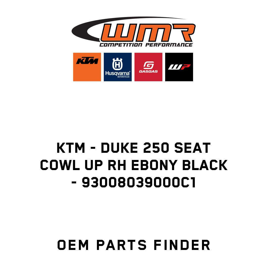 DUKE 250 SEAT COWL UP RH EBONY BLACK