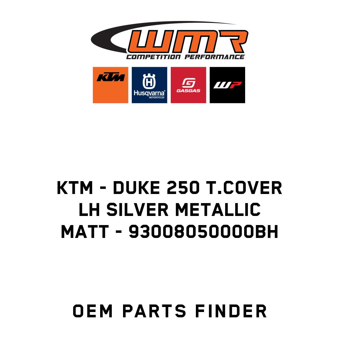 DUKE 250 T.COVER LH SILVER METALLIC MATT