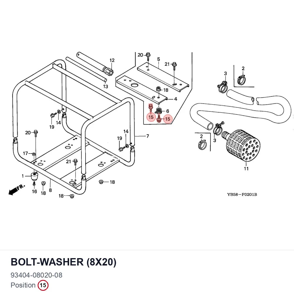 BOLT-WASHER (8X20)