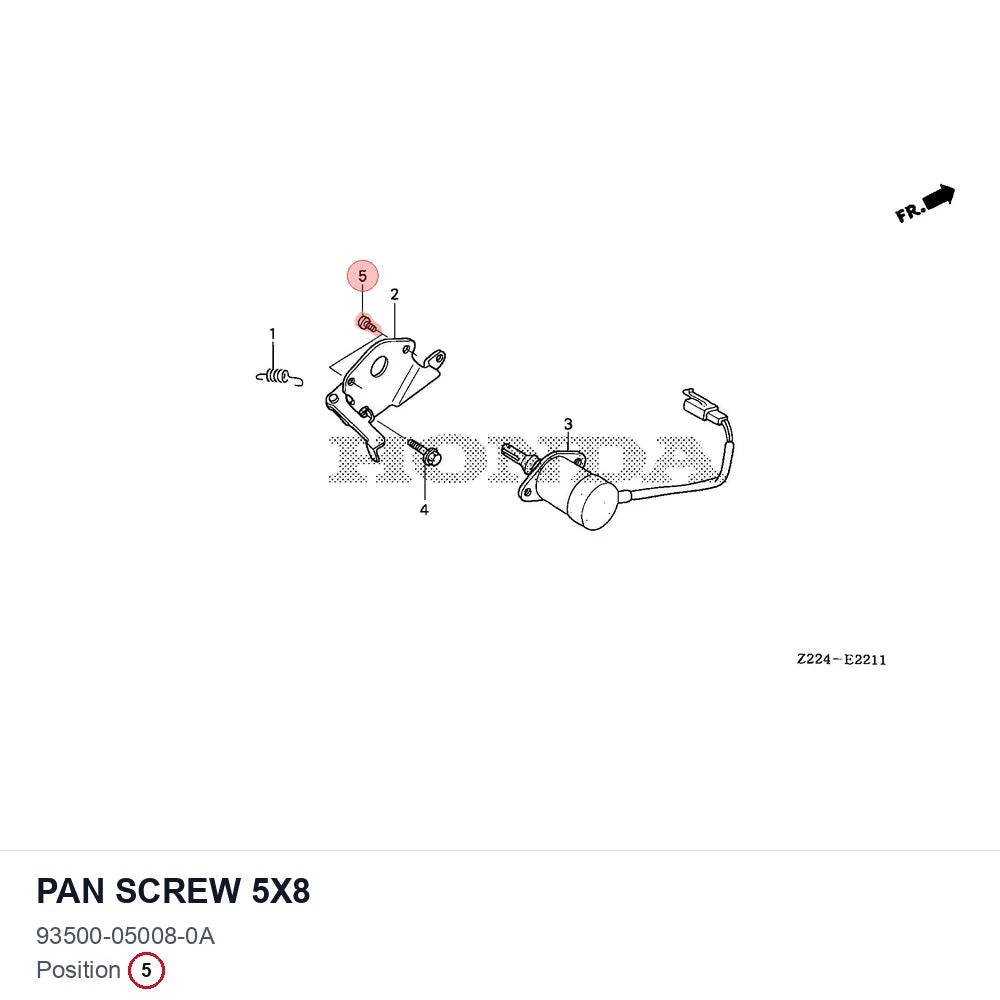 Pan screw 5x8