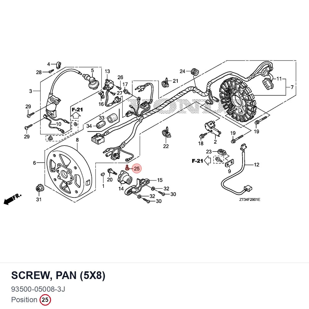 SCREW, PAN (5X8)