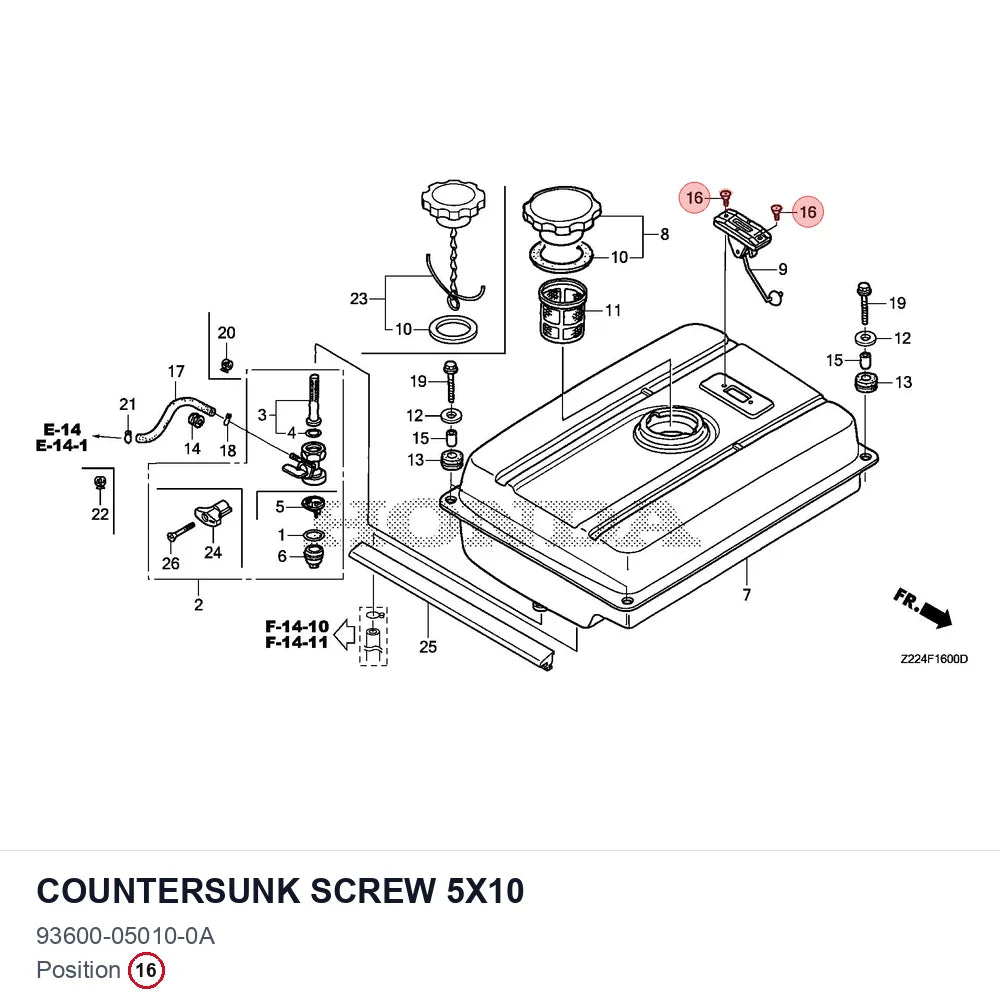 Countersunk screw 5x10