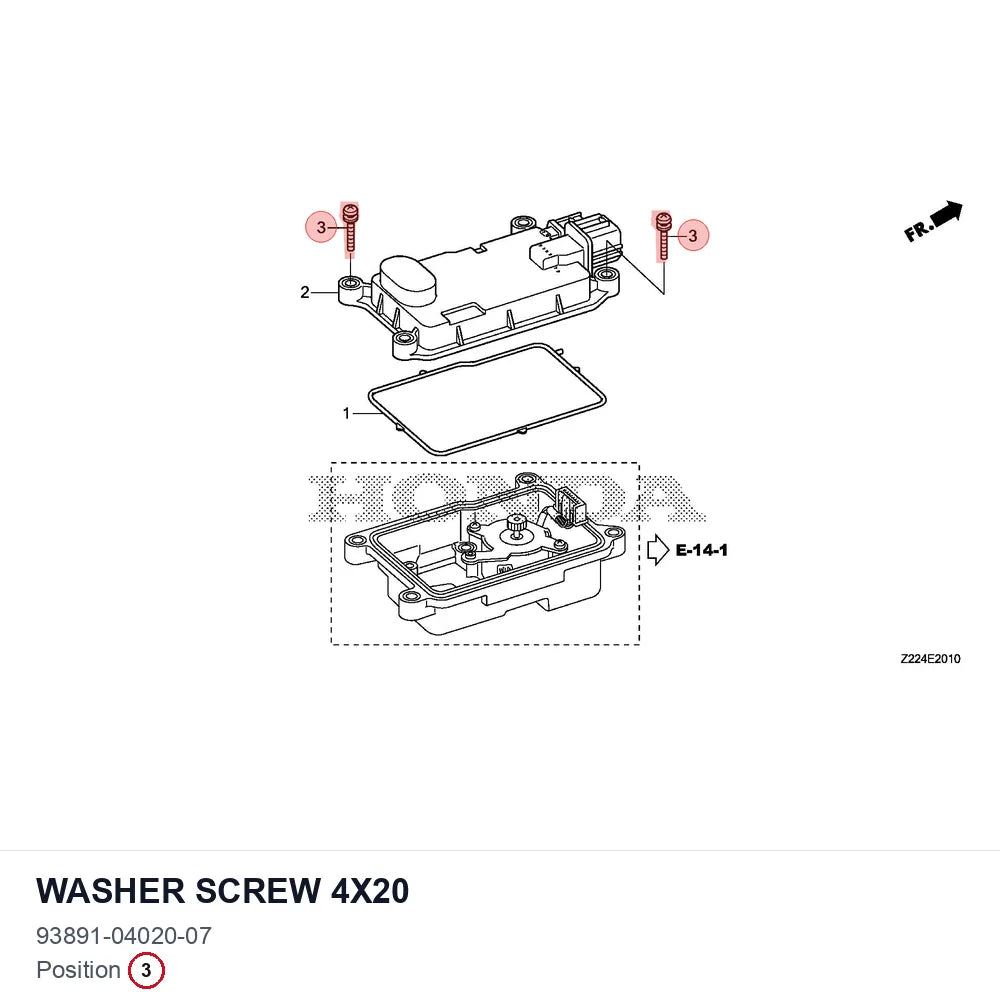 Washer screw 4x20