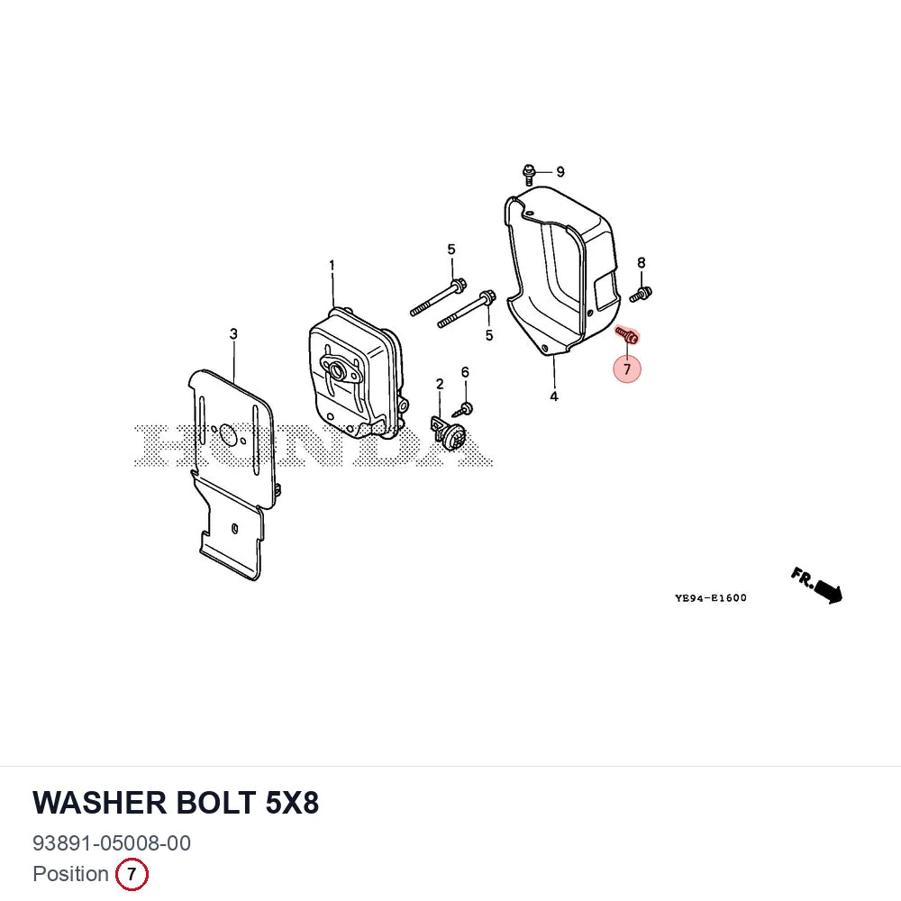 Washer bolt 5X8