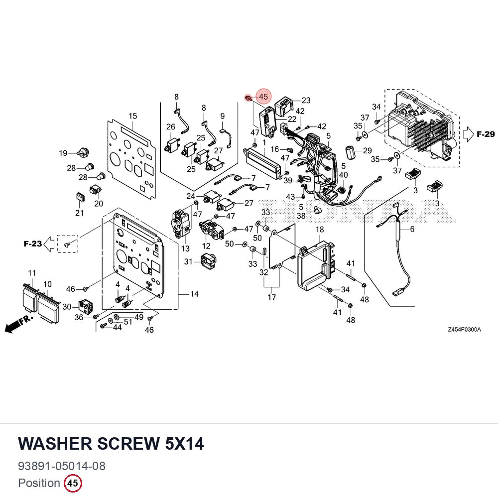 Washer screw 5x14