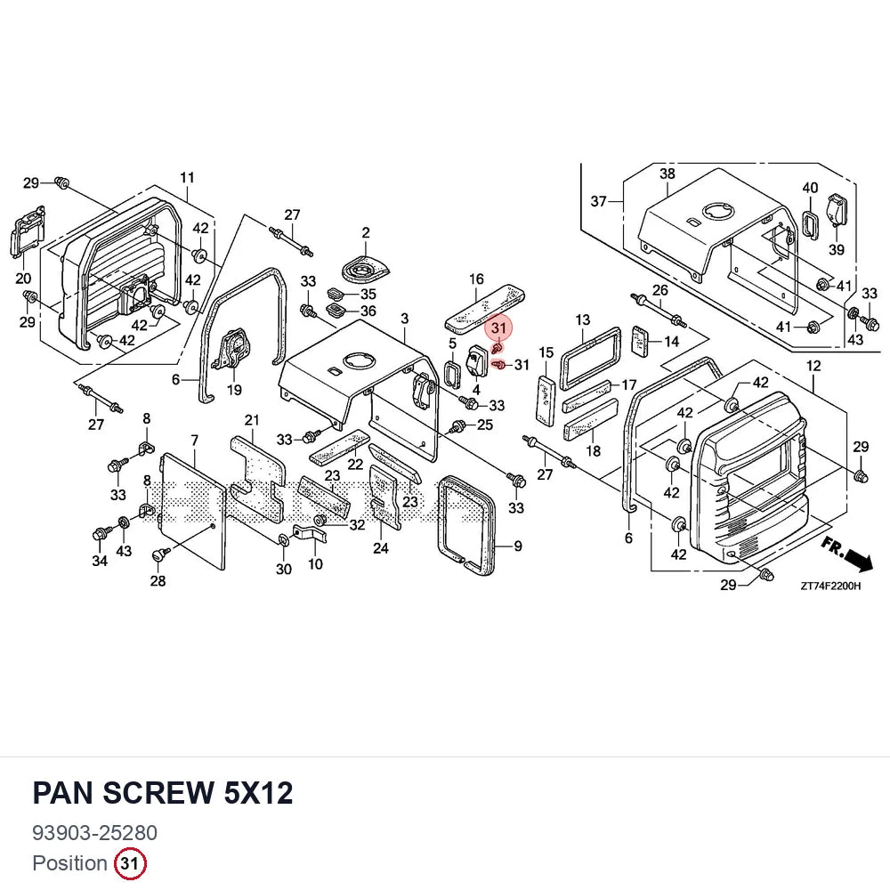 Pan screw 5x12