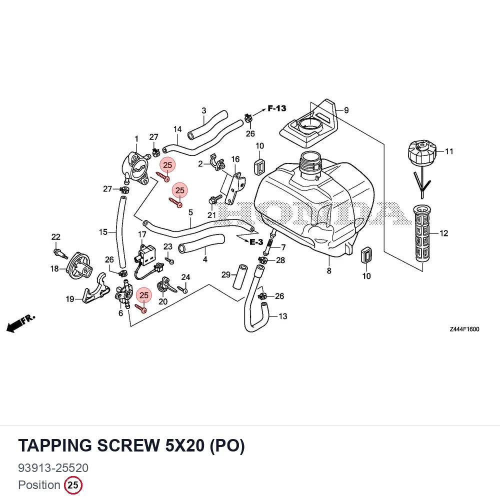 Tapping screw 5x20 (PO)