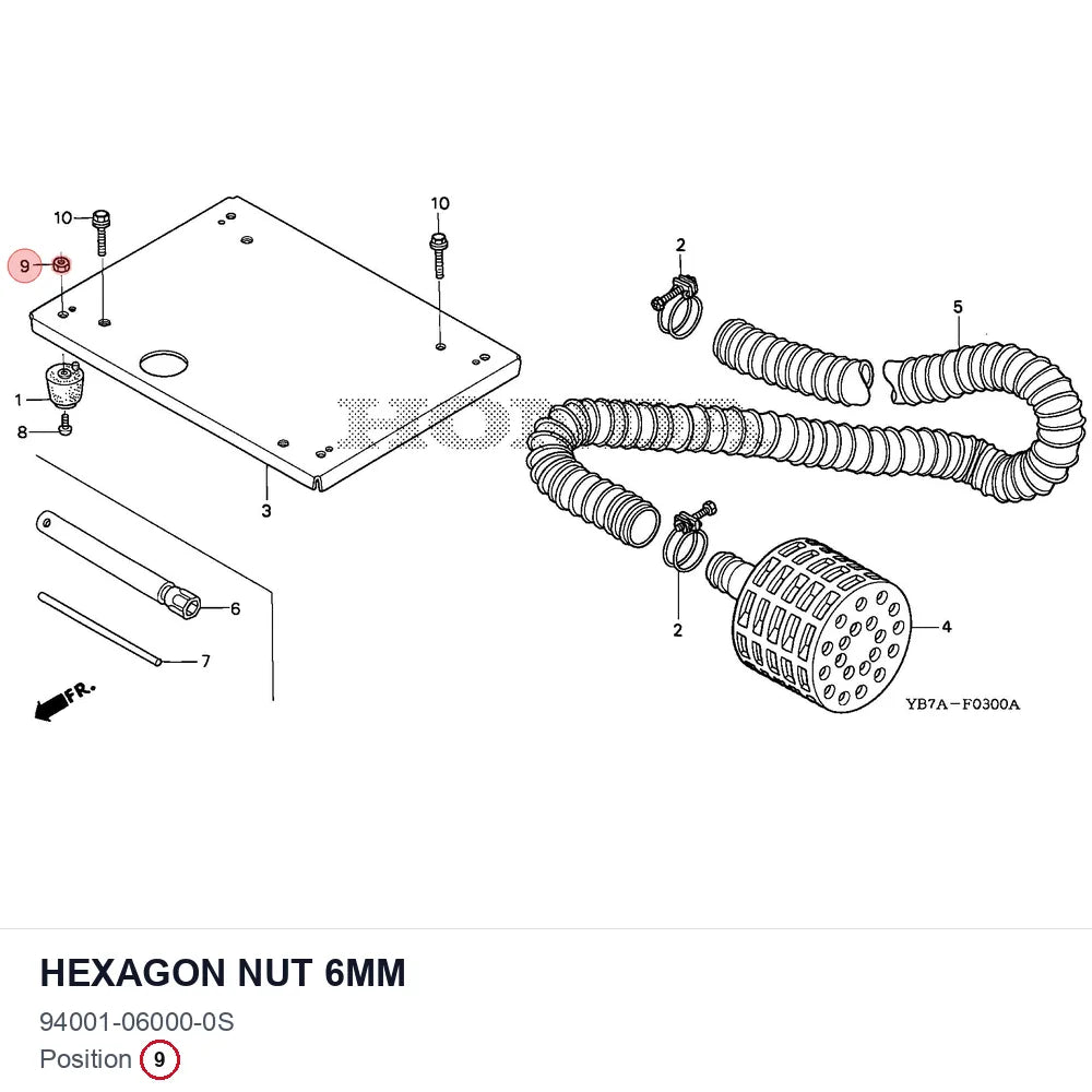 Hexagon Nut 6mm