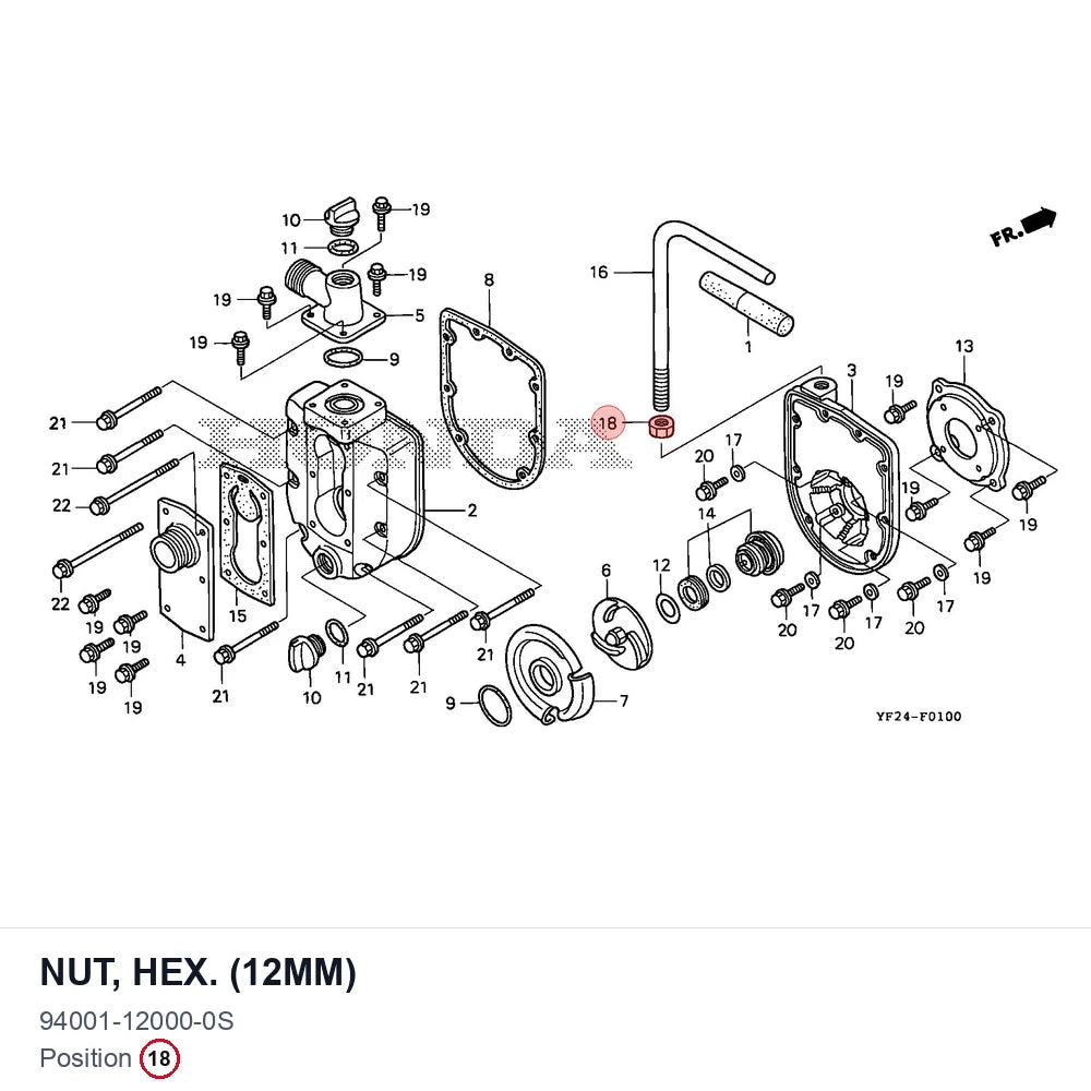 NUT, HEX. (12MM)