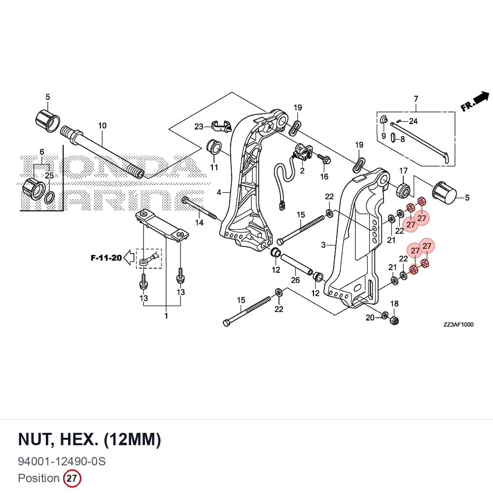 NUT, HEX. (12MM)