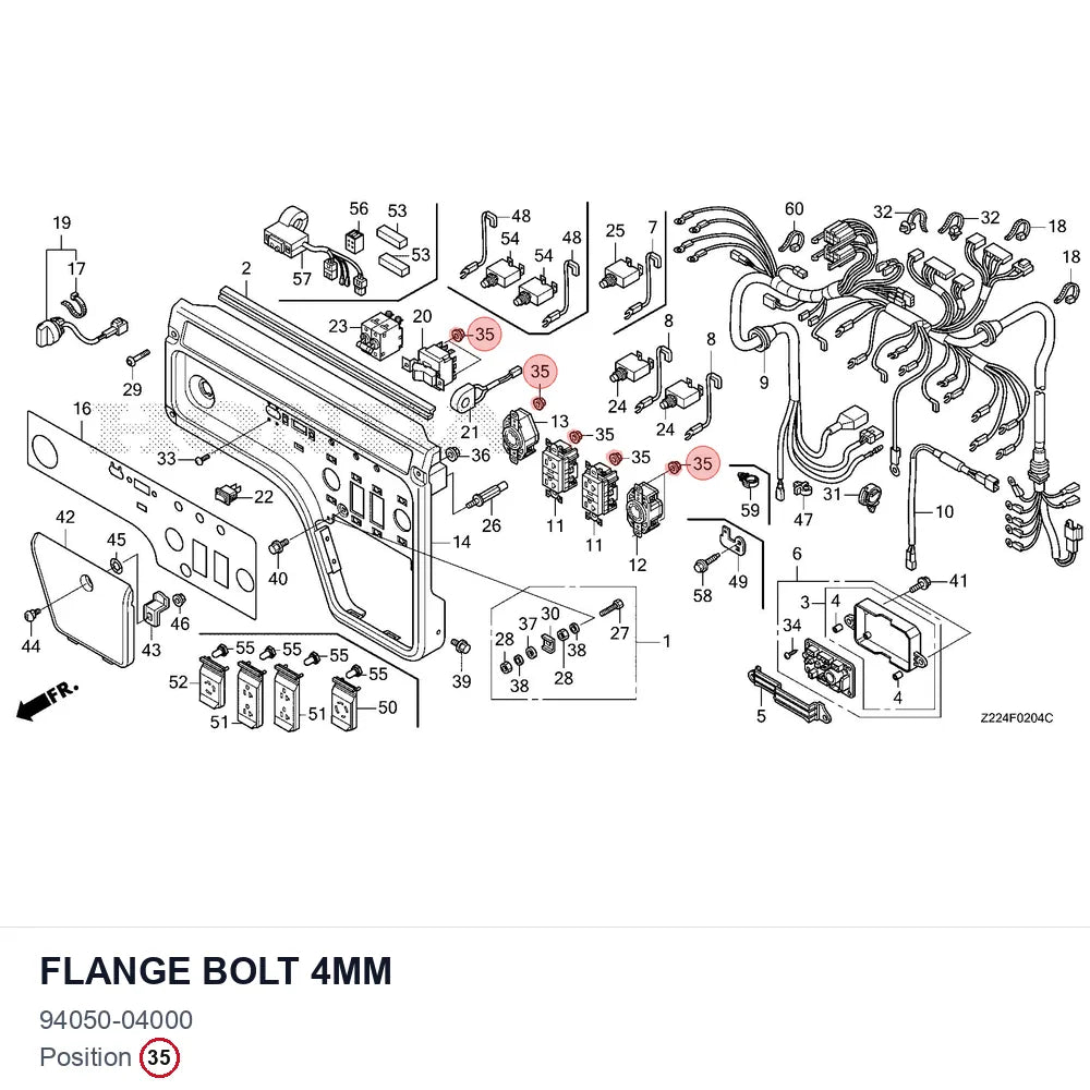 Flange bolt 4mm