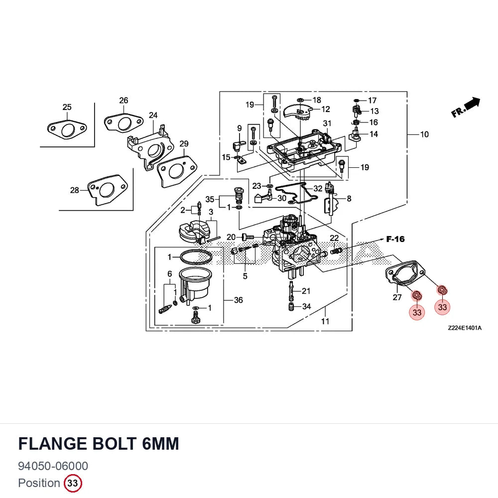 Flange bolt 6mm
