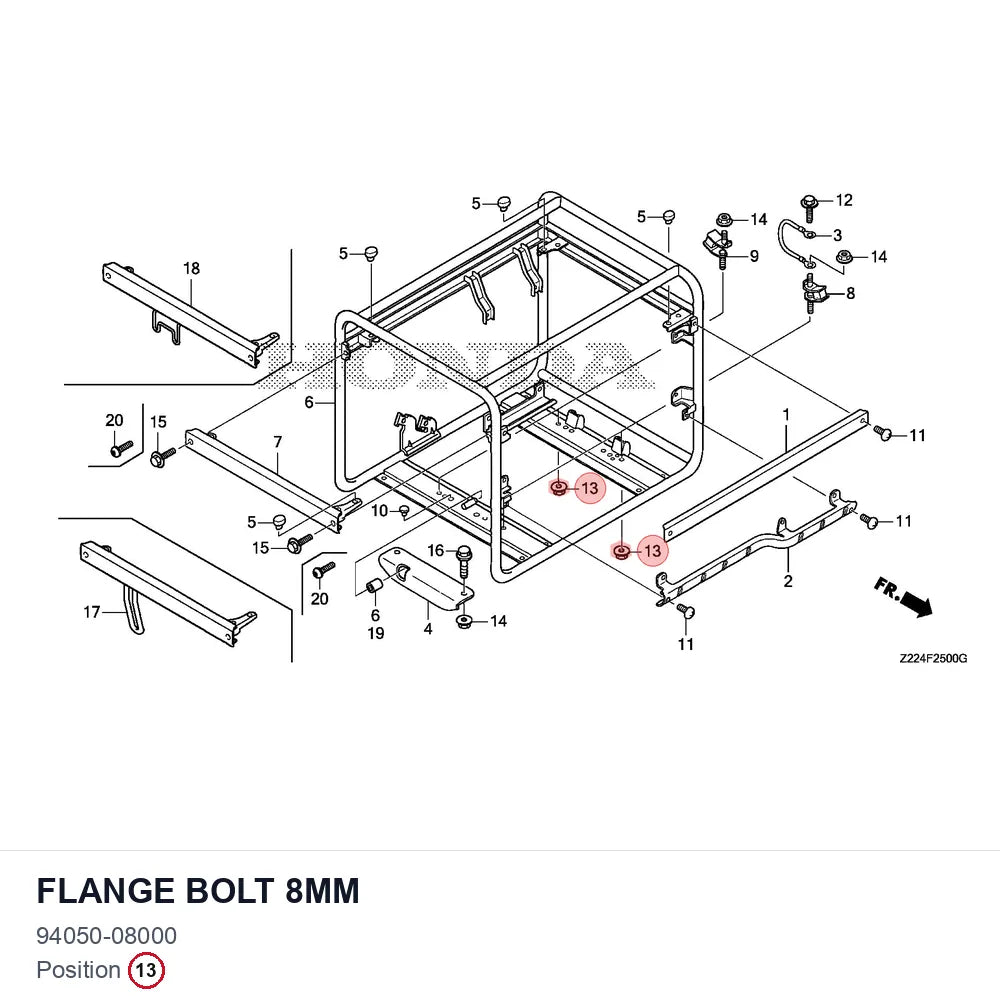 Flange bolt 8mm