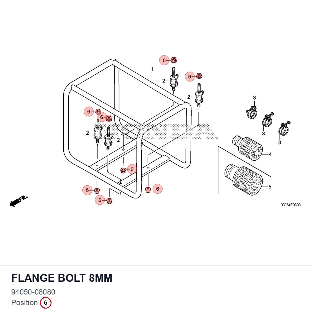 Flange bolt 8mm