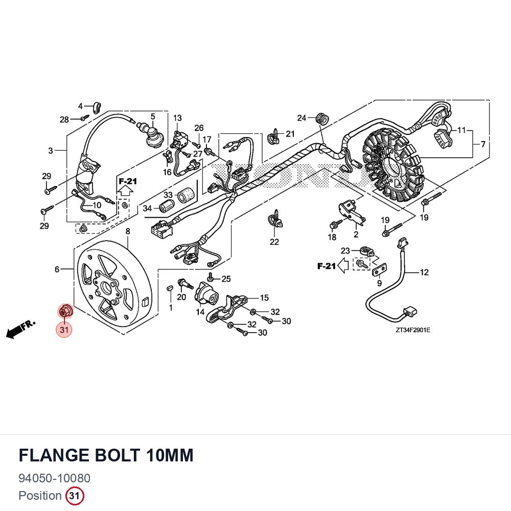 Flange bolt 10mm