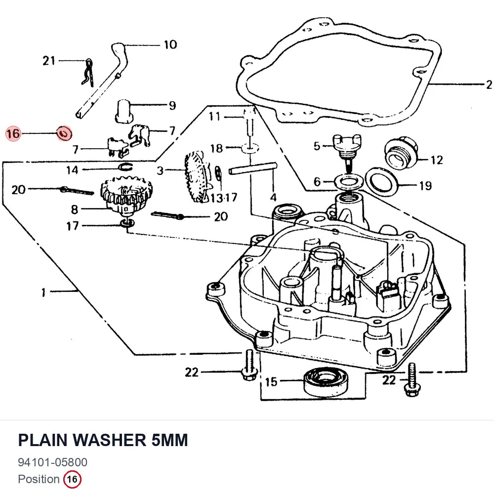 Plain washer 5mm