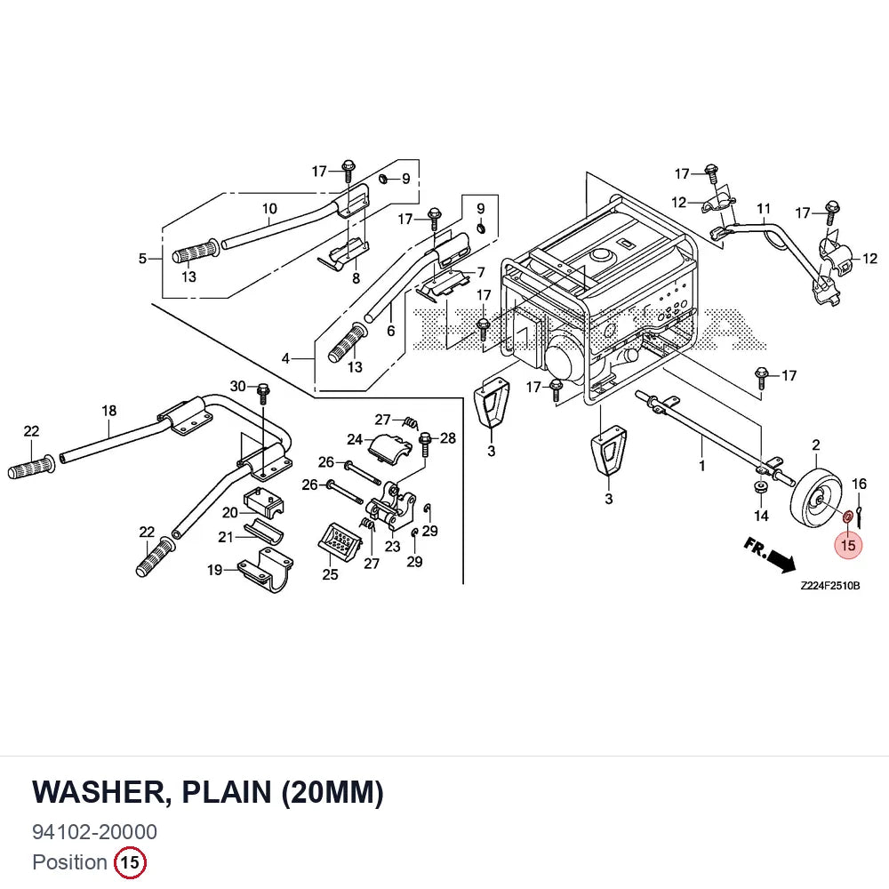 WASHER, PLAIN (20MM)