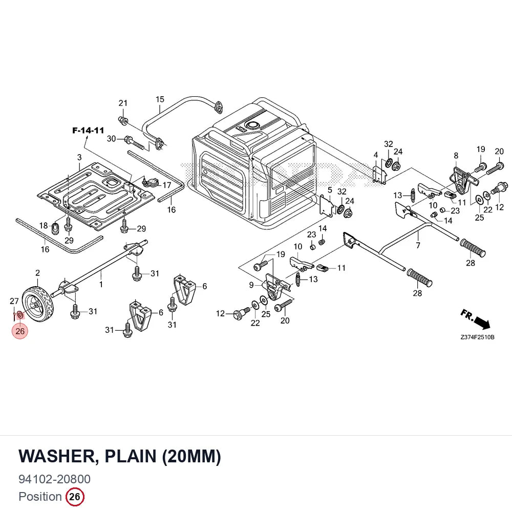 WASHER, PLAIN (20MM)