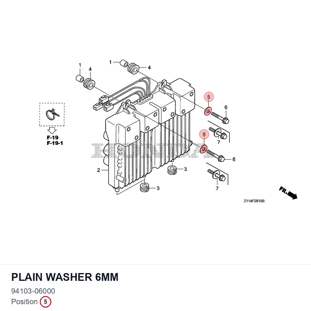 Plain washer 6mm